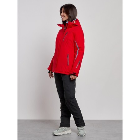 Ski costume female winter, size 42, red color-1