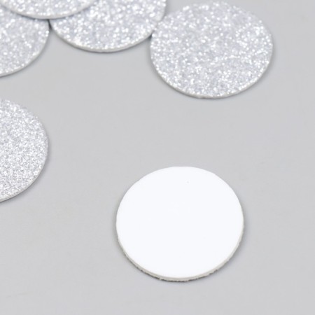 Decor "Snow Com" silver foam glitter 3 cm (set 10 pcs)-1