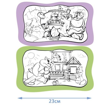 Developing puzzle "Funny animals", 4 puzzles, 2 in 1-1