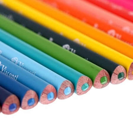 Aquarelle 24 -color pencils, in a metal box with a lodge-3