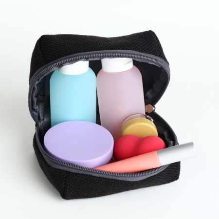 Cosmetic bag dorus, 13*6*9, lightning departure, lining, black-2