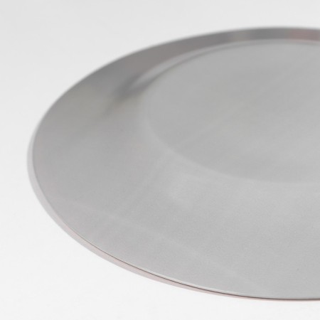 Glass plate "Brown City", d = 19.5 cm, brown color-2