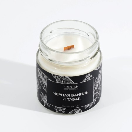 Соевая свеча BLACK AROMA HOME "Чёрная ваниль и табак", 200 мл-2
