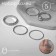 Ring set 5 pieces "perfect fingers" grace, white color in silver