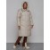 Coat insulated winter feminine, size 42, color light gray