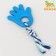 Chewing toy with a rope for dogs "palm", 10 cm, blue