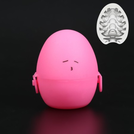 Masturbator EGG Oka-hips, embossed, in a case for storage, pink
