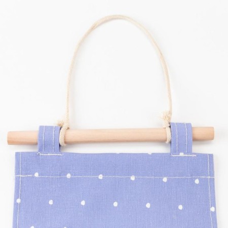 Pocket textile Ethel "forget -me -nots" 2 departments, 41x20 cm-2