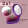 The comb is massage, folding, with a mirror, d = 6 cm, color mix