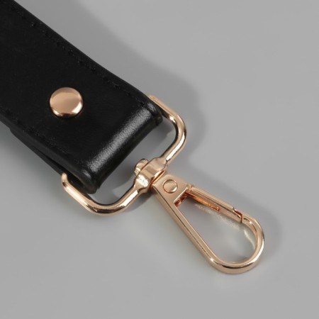 Handle for a bag, with carbines, 20 ± 1 cm × 2.5 cm, black/gold color-2
