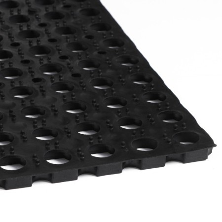 Muddy mud -bearded rug, 50 × 80 × 1.6 cm, black color-3