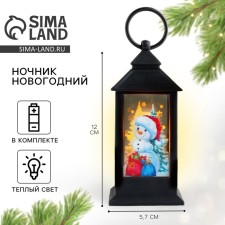 Snowman lamp, black, 12.5 x 5.7 cm
