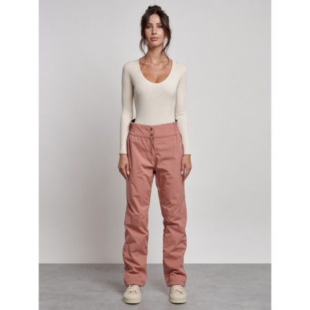 Warmed female trousers, size 50, color light brown