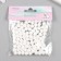 Pompons, 8 mm, 100 pcs/pack, 100% polyester, white color