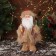 Santa Claus "In a fluffy knitted suit" moves, with backlight, 30x19 cm, red