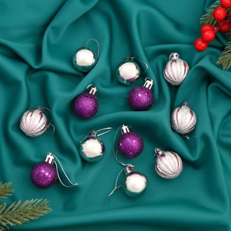 Set of balls plastic D-2.5 cm, 12 pcs "Bella" mix