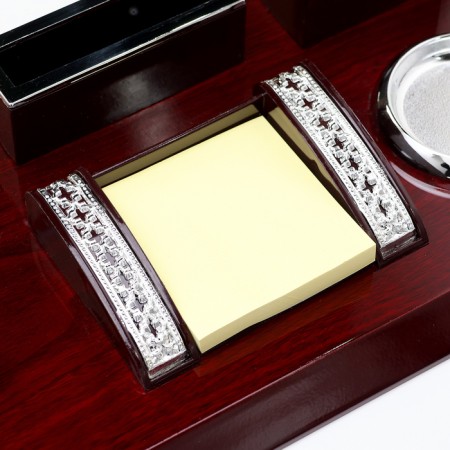 Table set 6V1 with a business card holder, red tree-4