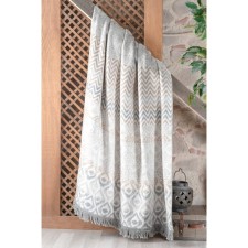 Lily blanket, size 150x200 cm, beige color, gray