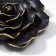 Souvenir Polystone Panel "Black Royal Rose" with gold 20x19x6 cm