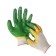 Garden gloves, x/b, knitting 13 class, size 9, double latex dousy, green
