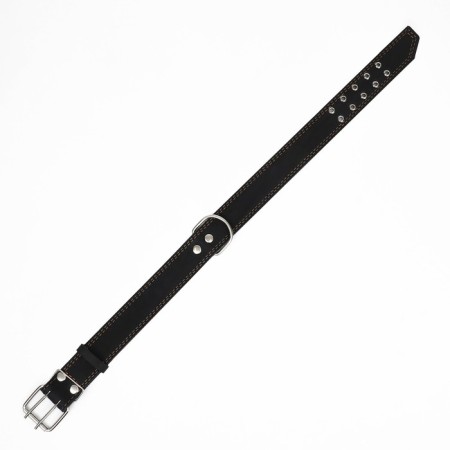 The collar is two-layer leather, 85 x 4.5 cm, Osh 50-70 cm, black-4