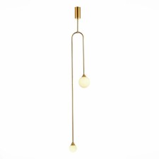 STL LUCE Sus. SL1187.203.02. Vive. 2x5 watts, G9, 4000k, 25x12x150 cm, golden color