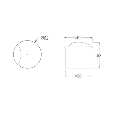 Introduced lamp Outdoor O035-L3W3K, 3W, 6.2x6.2x5.8 cm, LED, 30LM, 3000K, white color-1