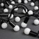 Garland “thread” 10 m with nozzles “balls 1.5 cm”, IP44, dark thread, 100 LED, glow of white and blue, blinking, 220 V