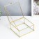 Casket glass with a metal frame "Square with faces" gold 5x12x12 cm