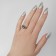 Ring "Jewel" knot, color black silver, dimensionless