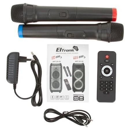 Column 08 "(20-58 Dance Box 500) Dynamics 2pcs/8" Black Eltronic with TWS-1