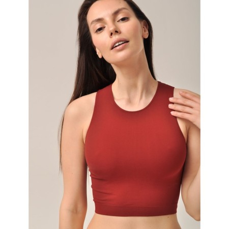 Women's top with a halter neckline Mirey Top Halter Neck, size 44-46, color dark cherry
