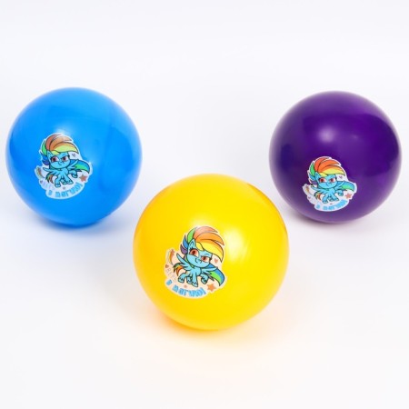 Children's ball “Believe in magic”, 16 cm, my literal pony, 50 g, Mix color-1
