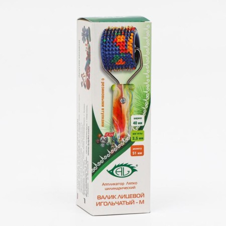 Lubber Lyapko applicator "Face roller" (Step needle 3.5 mm; d = 51 mm; w = 40 mm)-4