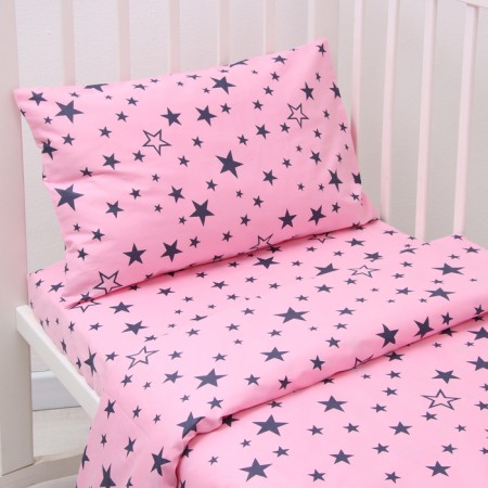 Lovelife bedding set "Stars" 112*143 cm, 60*120+20 cm, 40*60 cm, satin, 100% cotton-1