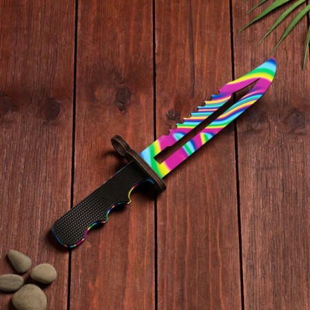 Wooden souvenir "Baying knife", rainbow blade