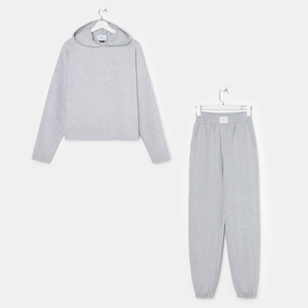 Women's tracksuit (sweatshirt and trousers) mist, size 40-42, color gray-5