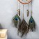 Dreams "feathers of peacock with pendants and beads" 40x11 cm