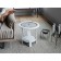 Table Journal Estet, 500 x 500 x 450, white tree/white ground