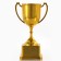 Cup 094, award figure, gold, plastic stand, 19.2 x 11.5 x 8 cm.