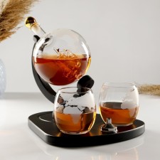 Mini -bar of travels, on a stand, skeleton - 930 ml, glasses - 330 ml, 23.5 x 25.5 x 23 cm
