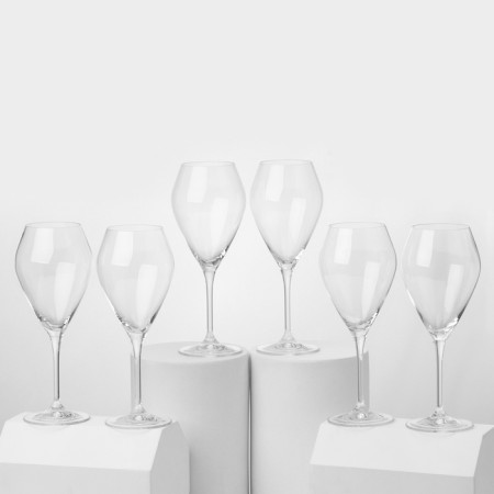 A set of glass glasses for the wine "Bravissimo", 480 ml, 6 pcs