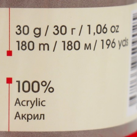 Yarn "etamin" 100% acrylic 180m/30g (434 red)-3