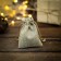 Gift bag from canvases, beige, 7 x 9 cm