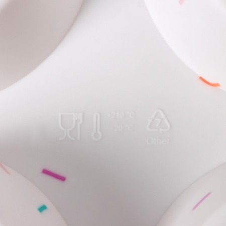 Konfinetta baking form “Figures. Circle ”, silicone, 28 × 18 × 3.5 cm, 6 cells (D = 7.8 cm), white color-5