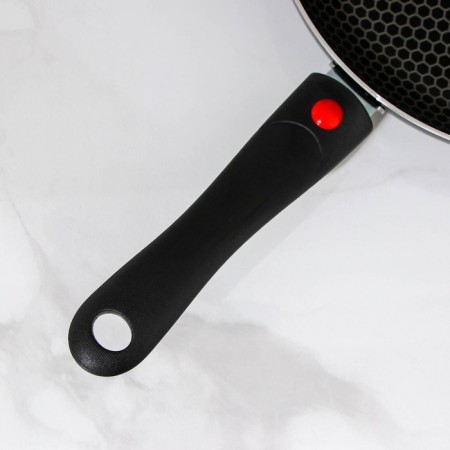 COOLE FOREVER, D = 26 cm, removable handle, glass cover, anti -stick coating, black color-3