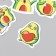 Stickers Stickers for Scrapbooking "Avocado" 9-344