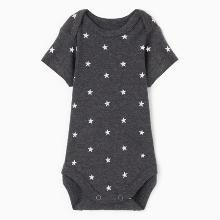 Body baby with short sleeve, gray color, height 74 cm