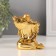 NECSK Polystone Gold "Hothey on a bag with a staff" 4.5x6.6x9.5 cm
