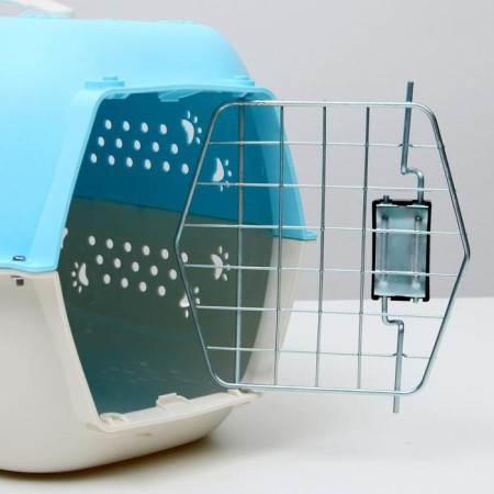 Carriage for animals is plastic, 47.5 x 33 x 31 cm, blue-7